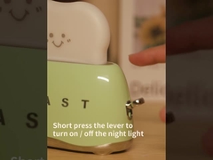 DIY Cute Desk Decor Toaster Lamp Οικιακή διακόσμηση Νυχτερινό φως με χρονόμετρο και επαναφορτιζόμενο
